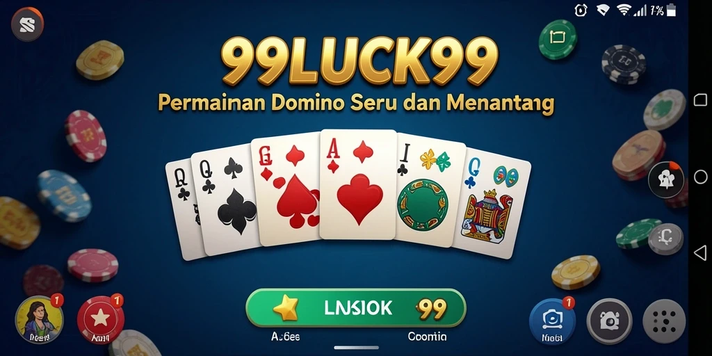 Tampilan gameplay Domino pada 99LUCK99 yang menarik.