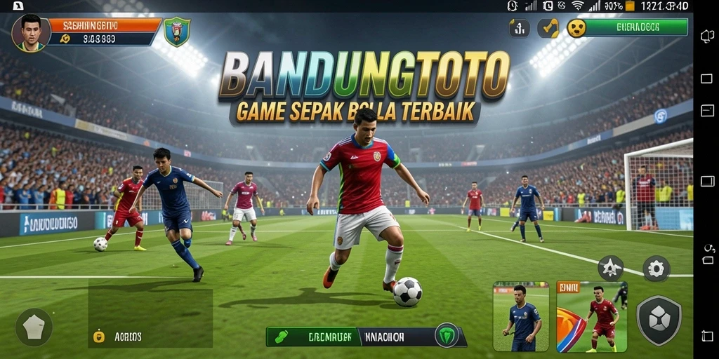 Tampilan gameplay seru dari BANDUNGTOTO dengan aksi sepak bola yang mendebarkan.