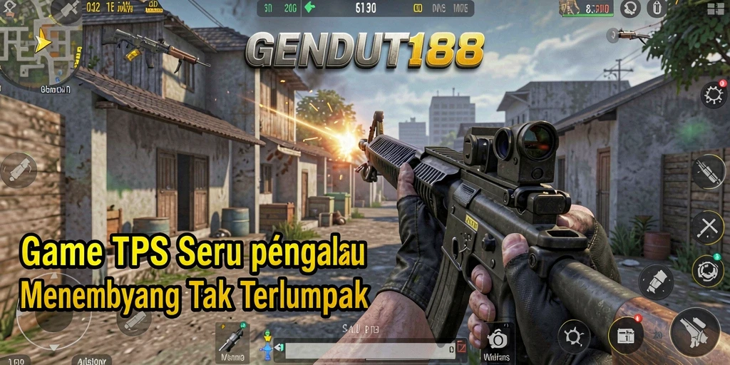 Screenshot gameplay GENDUT188 menampilkan aksi seru dalam pertempuran TPS.