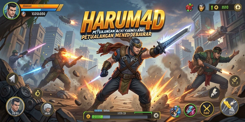 Gambaran aksi seru dalam gameplay HARUM4D yang mendebarkan.