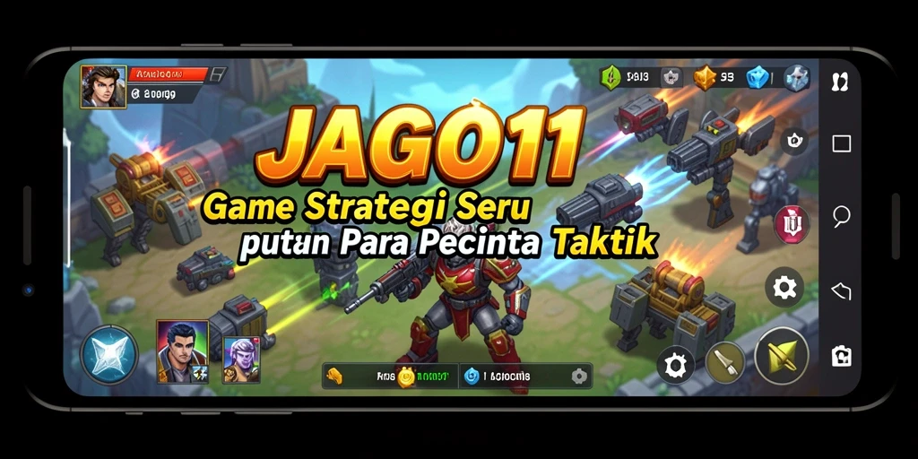 Tampilan gameplay utama JAGO11 menampilkan pertempuran strategis yang mendebarkan.