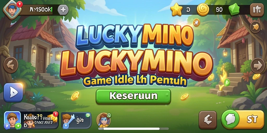 Tampilan menarik dari gameplay LUCKYMINO yang menawan.