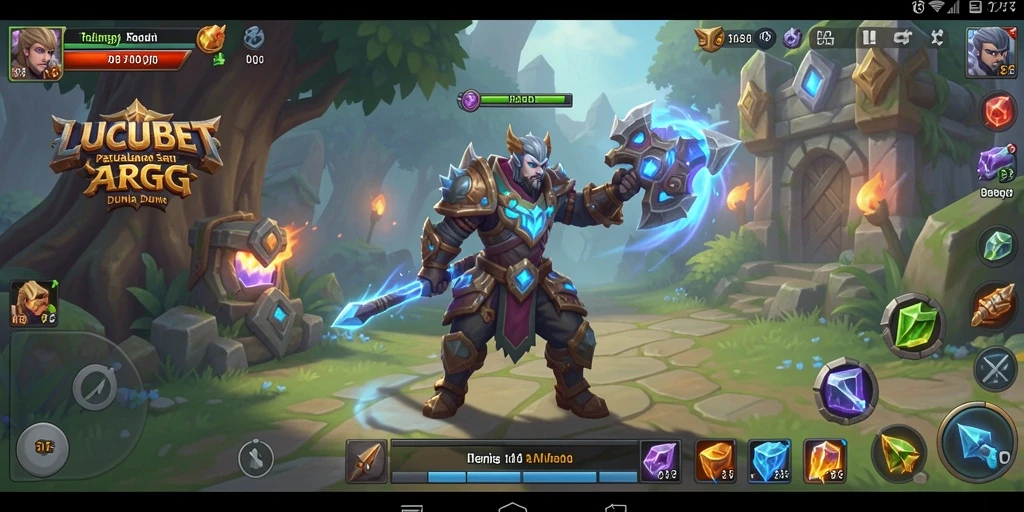 Screenshot gameplay ARPG LUCUBET yang menampilkan pertarungan seru.