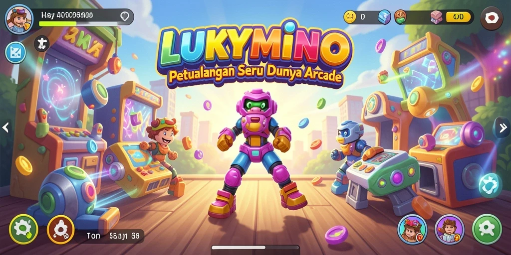 Tampilan gameplay seru dan penuh tantangan di LUKYMINO.