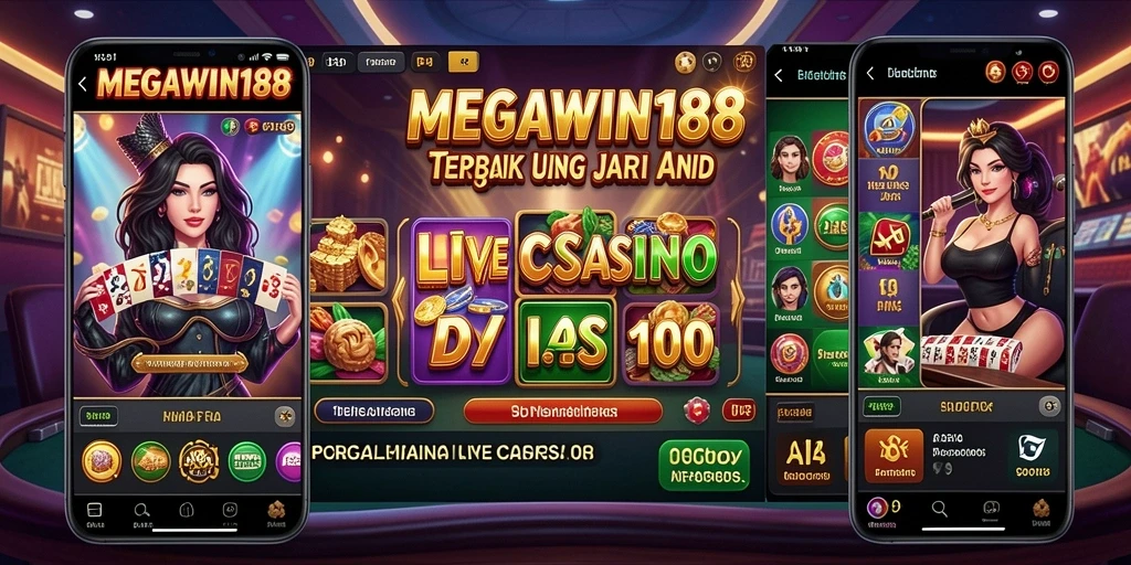 Tampilan gameplay menarik dari MEGAWIN188 yang menghadirkan suasana Live Casino.