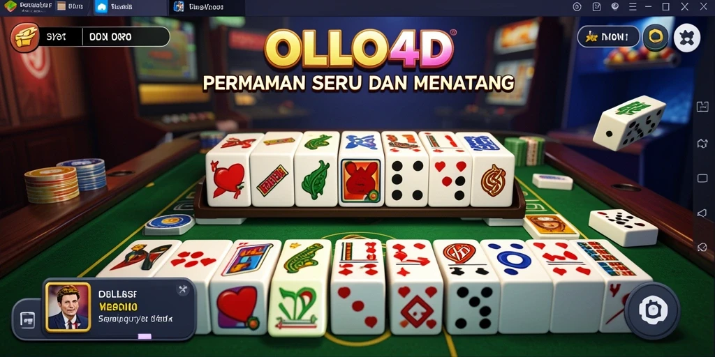 Screenshot permainan OLLO4D menampilkan suasana pemain yang asyik bermain Domino.