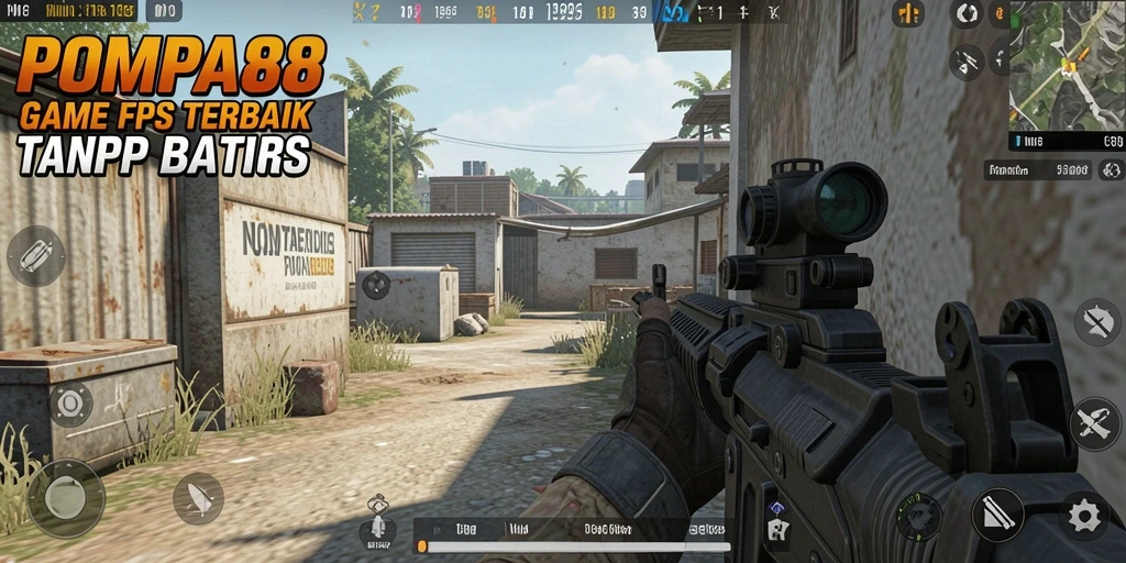 Tampilan gameplay POMPA88 saat aksi menembak intens.