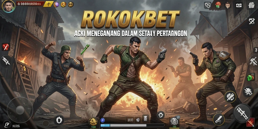 Tampilan gameplay ROKOKBET yang penuh aksi dan menegangkan.