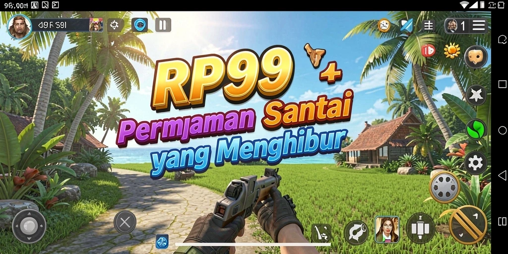 Tampilan gameplay RP99 yang seru dan penuh warna.