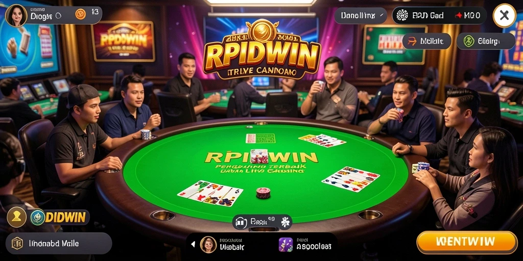 Gameplay menegangkan RPIDWIN dengan dealer langsung yang profesional.