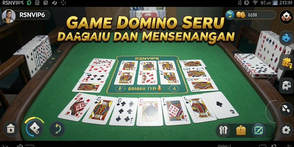 Screenshot gameplay RSNVIP6 menampilkan momen seru permainan Domino.