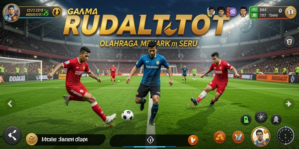 Tampilan gameplay <strong>RUDALTOTO</strong> dengan aksi olahraga menegangkan.