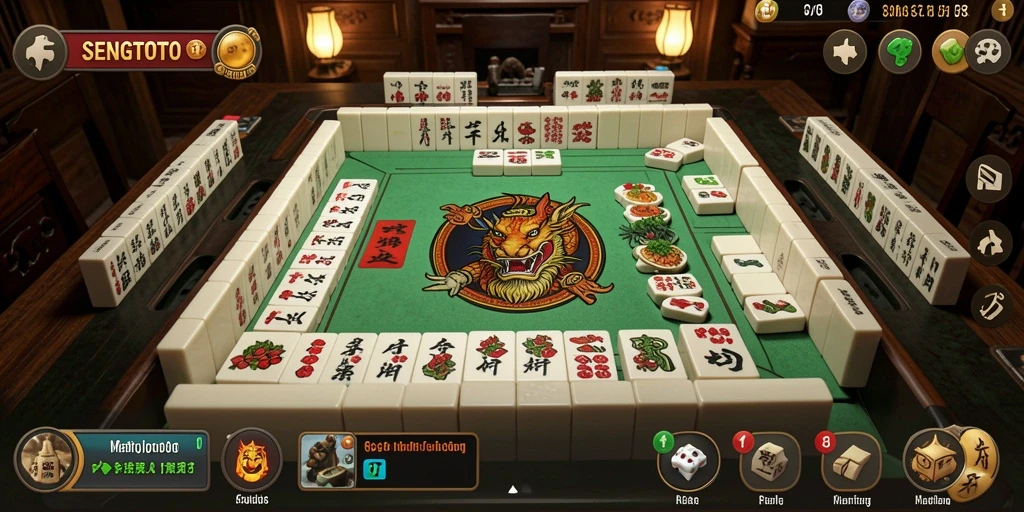 Screenshot gameplay SENGTOTO yang menampilkan keindahan Mahjong.