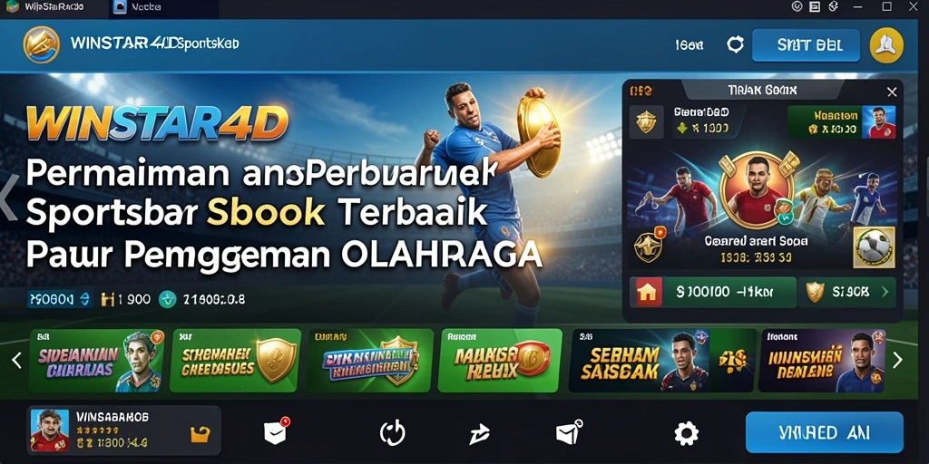 Screenshot WINSTAR4D menampilkan antarmuka taruhan olahraga yang menarik.
